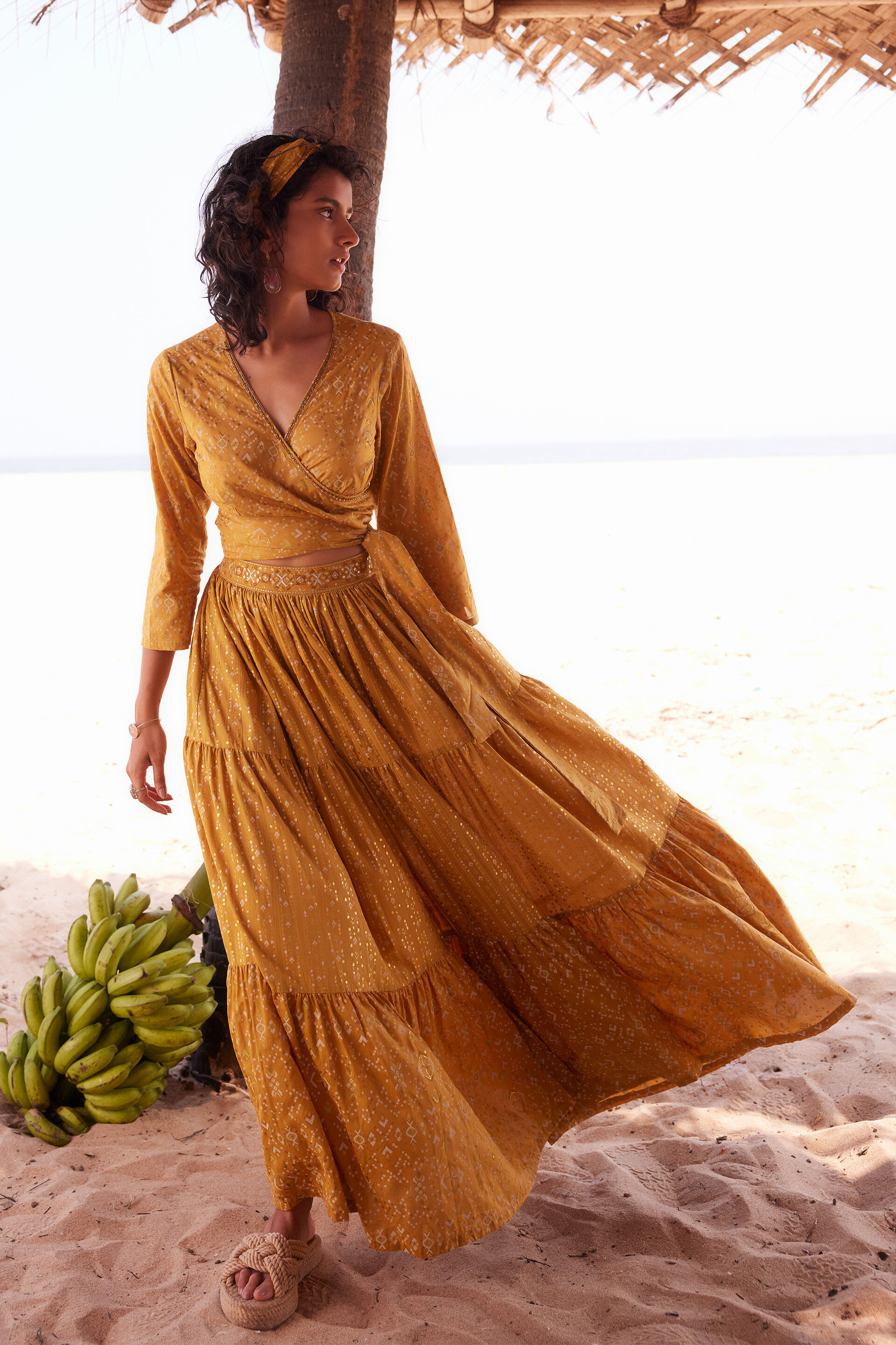 Rufina Skirt Set, Mustard, image 2